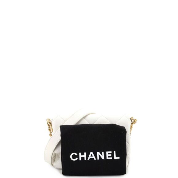 Chanel Twist Your Buttons Flap Bag Quilted Caviar Mini Neutral - Picture 2 of 7